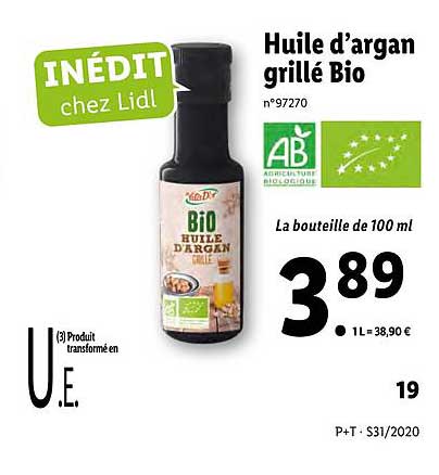 Huile D'argan Grillé Bio