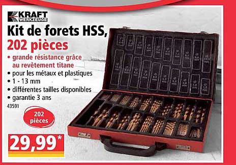 kit de forets hss kraft werkzeuge