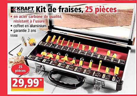 kit de fraises kraft werkzeuge