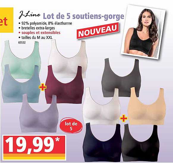 lot de 5 soutiens gorge j line