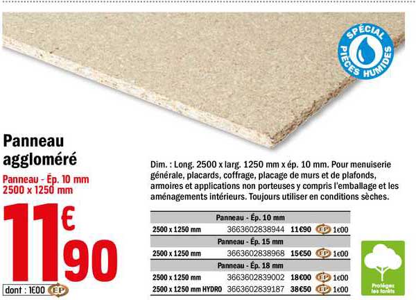 panneau aggloméré