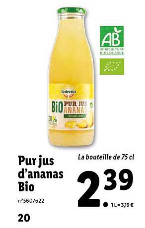 Pur Jus D'ananas Bio