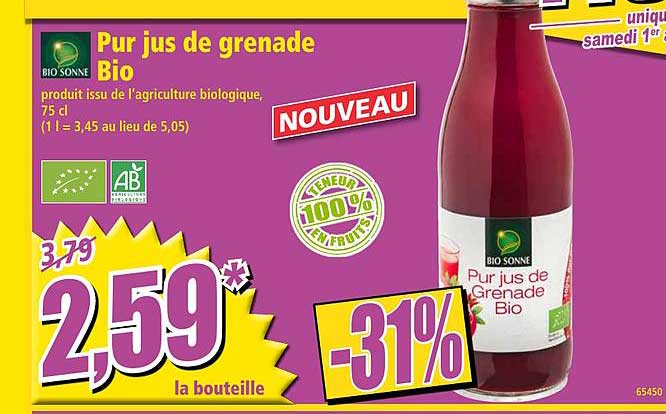 pur jus de grenade bio bio sonne
