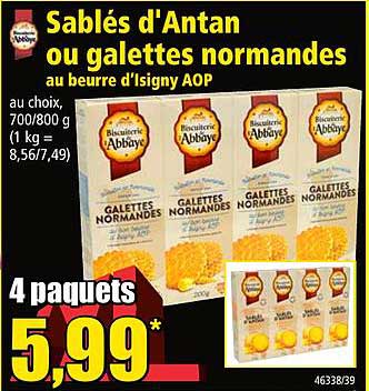 sablés d'antan ou galettes normandes biscuiterie de l'abbaye