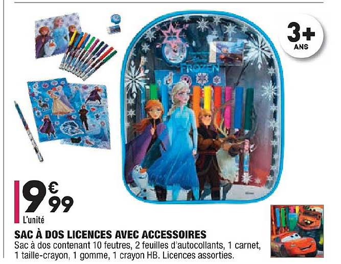 Sac à Dos Licences Avec Accessoires