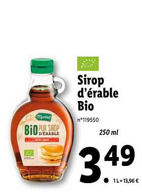 sirop d'érable bio