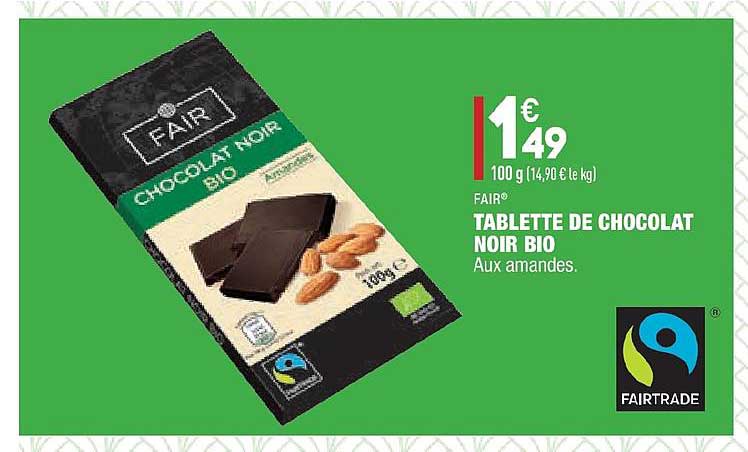 Tablette De Chocolat Noir Bio Fair