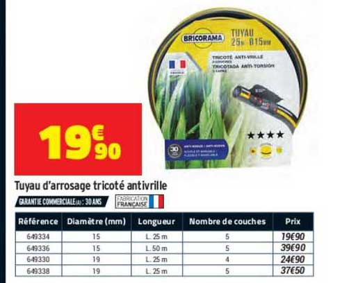 Tuyau D'arrosage Tricoté Antivrille