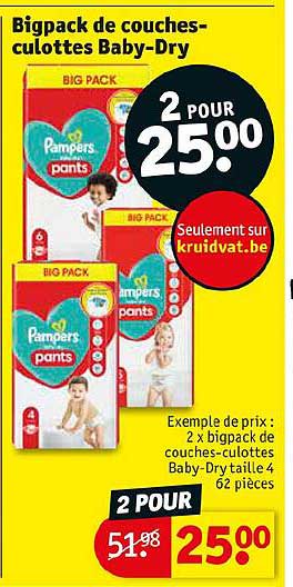 bigpack de couches-culottes baby-dry