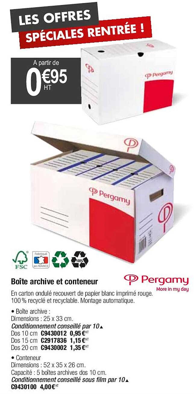 boite archive e conteneur pergamy