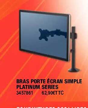 bras porte écran simple platinum series