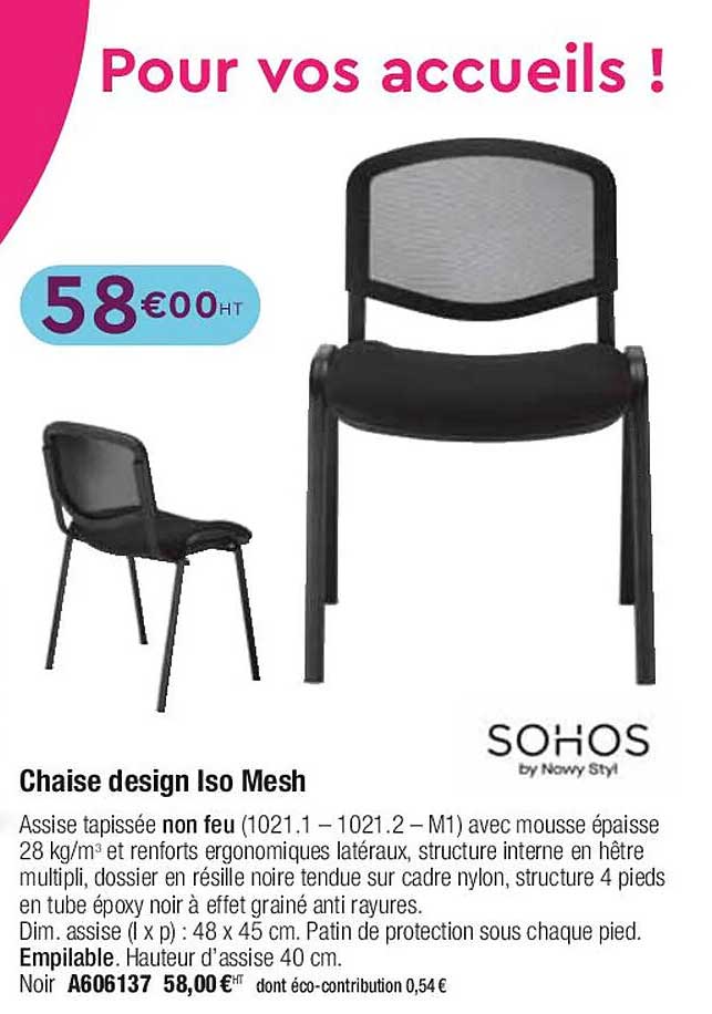 chaise design iso mesh
