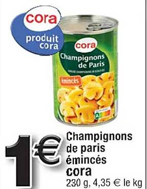 Champignons De Paris émincés Cora