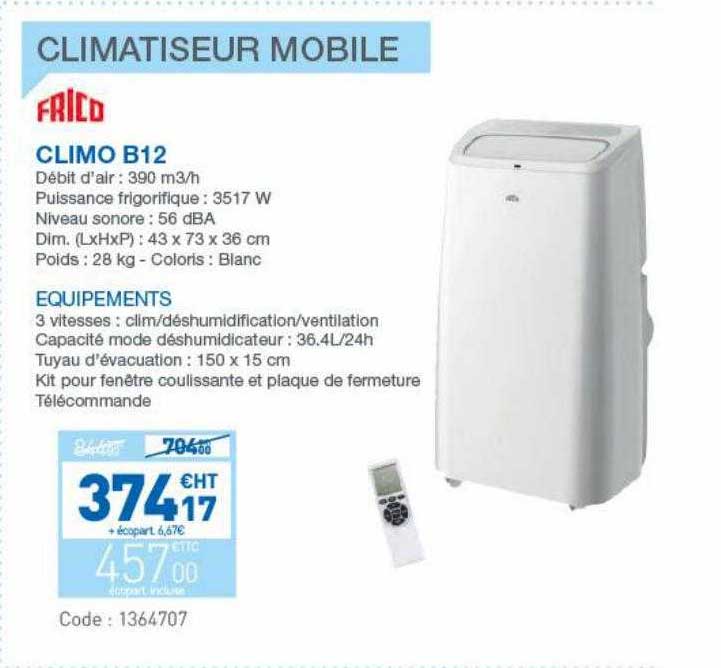 Climatiseur Mobile Frico Climo B12