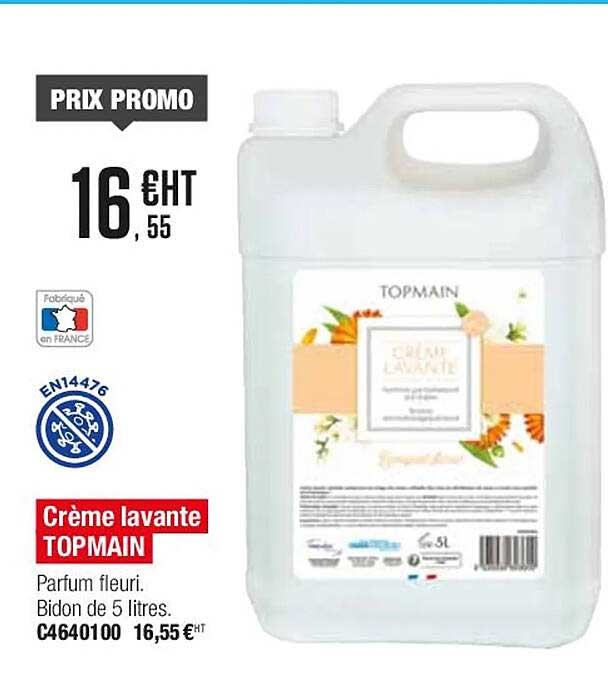 crème lavante topmain