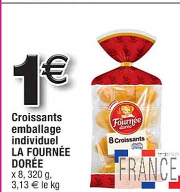 croissants emballage individuel la fournée dorée