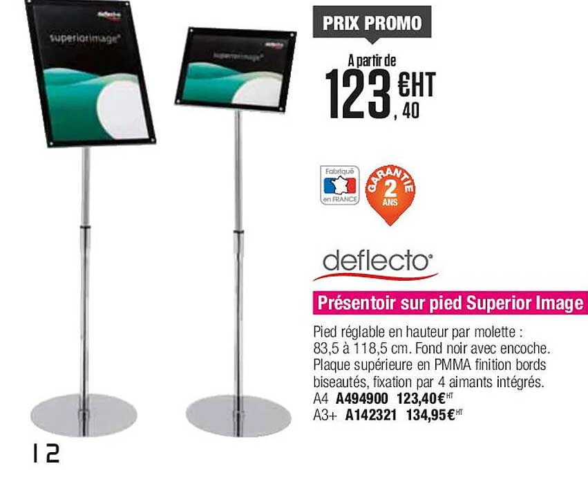 deflecto présentoir sur pied superior image