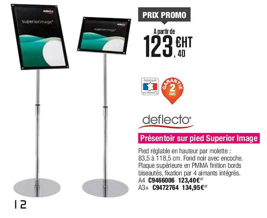 deflecto présentoir sur pied superior image