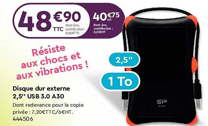 disque dur externe 2,5" usb 3.0 a30