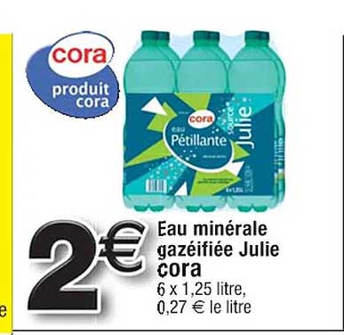 eau minérale gazéifiée julie cora