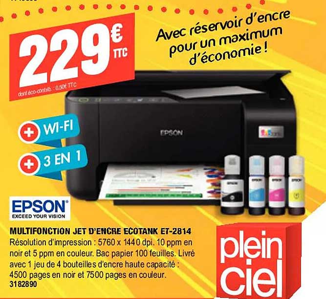 epson multifonction jet d'encre ecotank et-2814