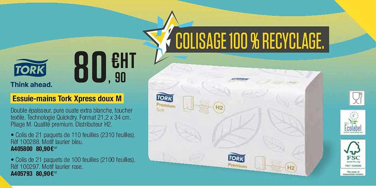 essuie-mains tork xpress doux m