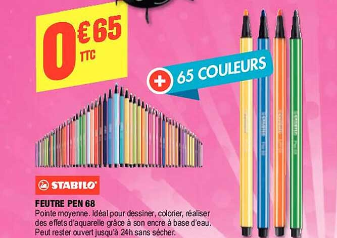 feutre pen 68 stabilo