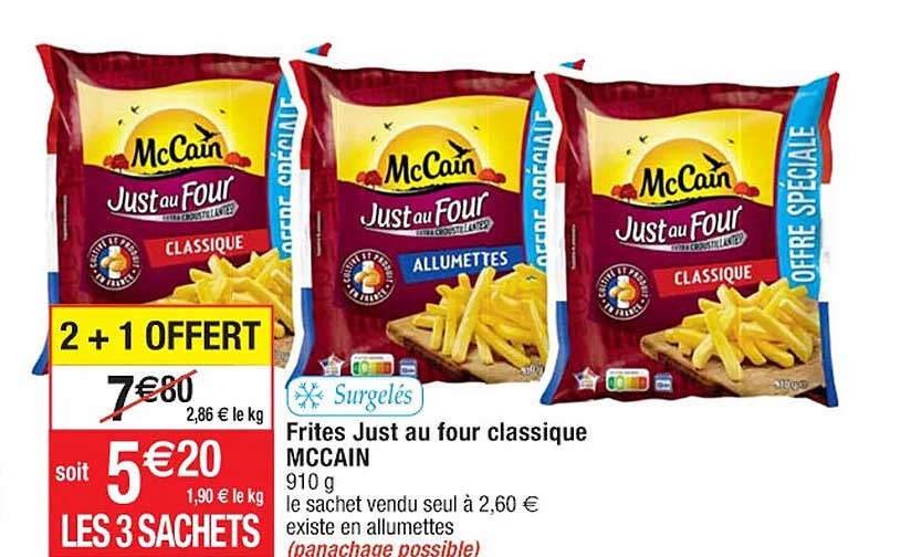 Frites Just Au Four Classique McCain