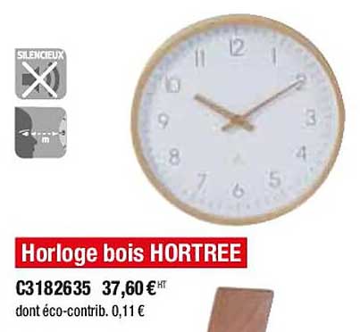 Horloge Bois Hortree