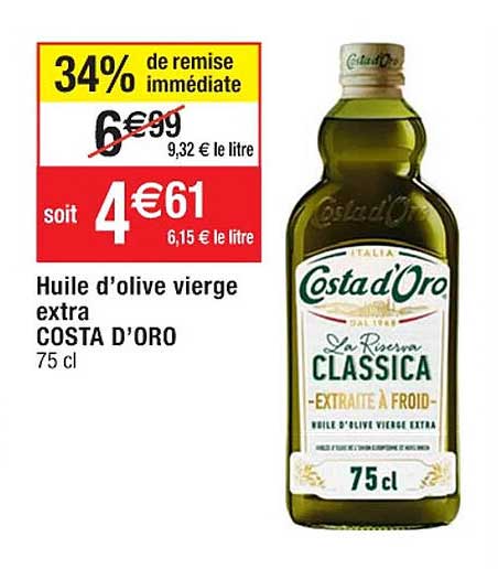 huile d'olive vierge extra costa d'oro