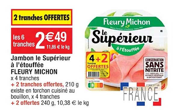 jambon le supérieur à l'étouffée fleury michon