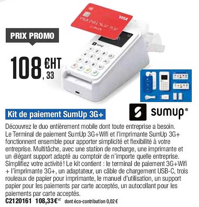 kit de paiment sumup 3g+