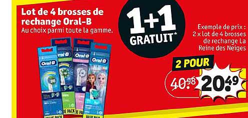 lot de 4 brosses de rechange oral-b