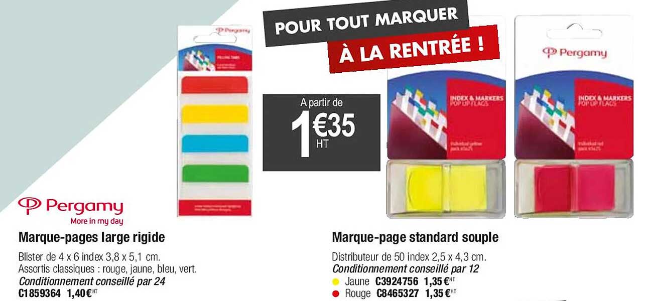 marque-pages large rigide marque-page standard souple