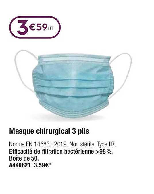 masque chirurgical 3 plis
