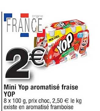 Mini Yop Aromatisé Fraise Yop