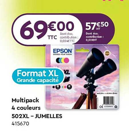 Multipack 4 Couleurs 502xl - Jumelles