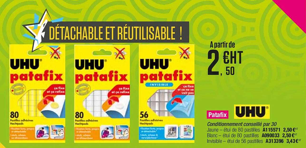 patafix uhu conditionnement conseillé par 30