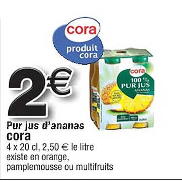 pur jus d'ananas cora