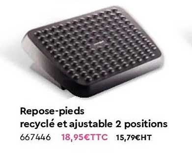 repose-pieds recyclé et ajustable 2 positions