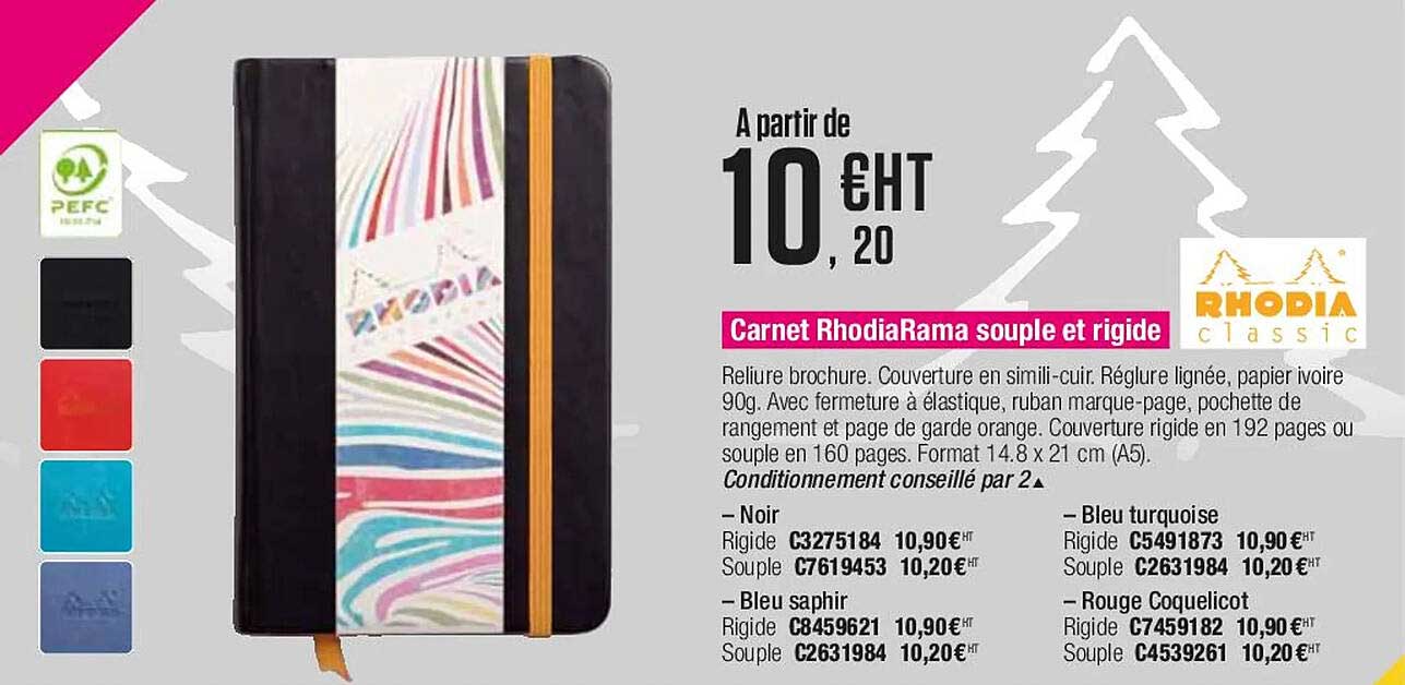 Rhodia Carnet Rhodiarama Souple Et Rigide