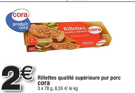 Rillettes Qualité Supérieure Pur Porc Cora