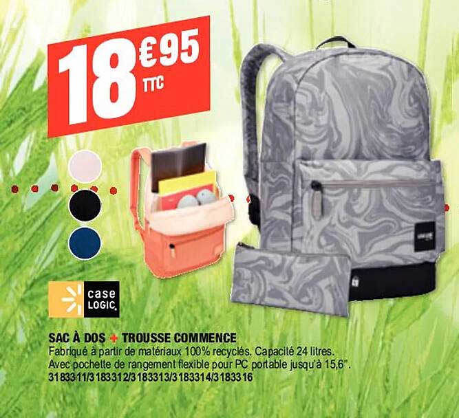 sac à dos + trousse commence