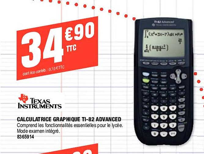 texas instruments calculatrice graphique ti-82 advanced