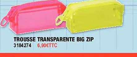 trousse transparente big zip