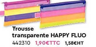 Trousse Transparente Happy Fluo