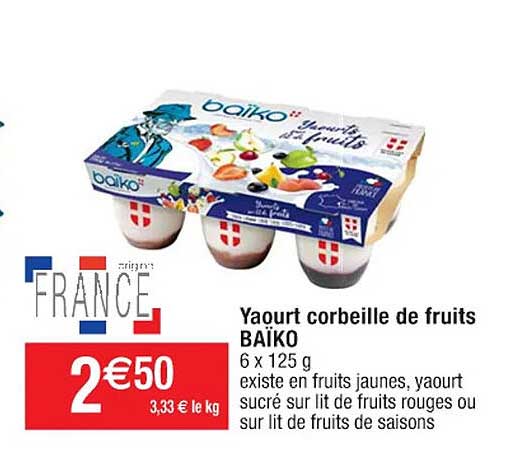 Yaourt Corbeille De Fruits Baïko