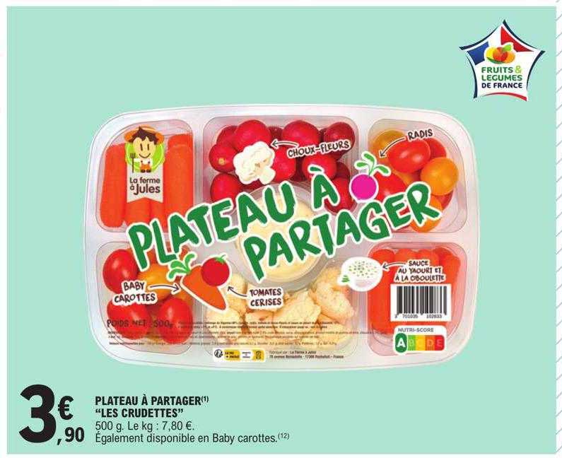 plateau à partager "les crudettes"