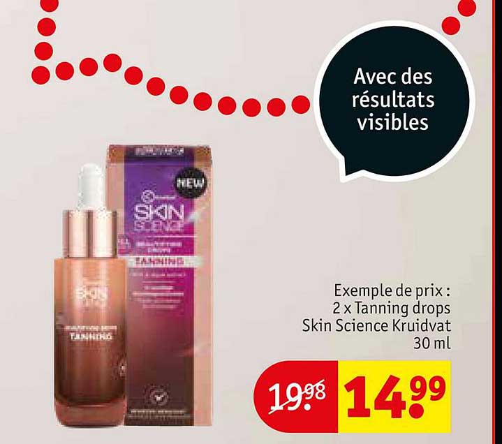 2 x tanning drops skin science kruidvat