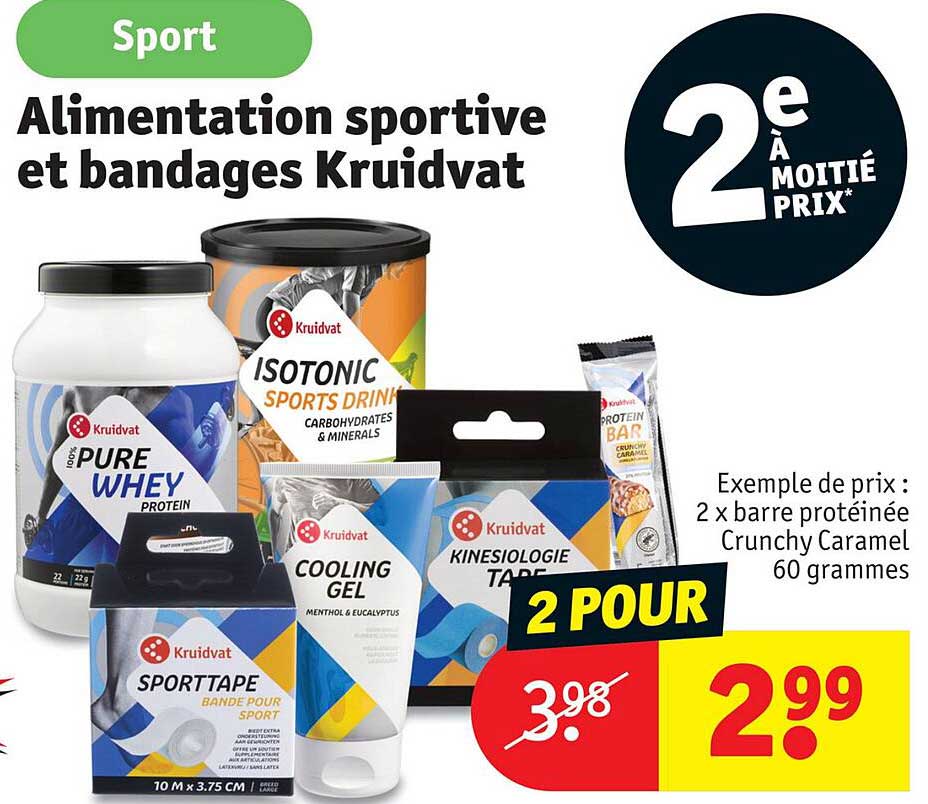 alimentation sportive et bandages kruidvat
